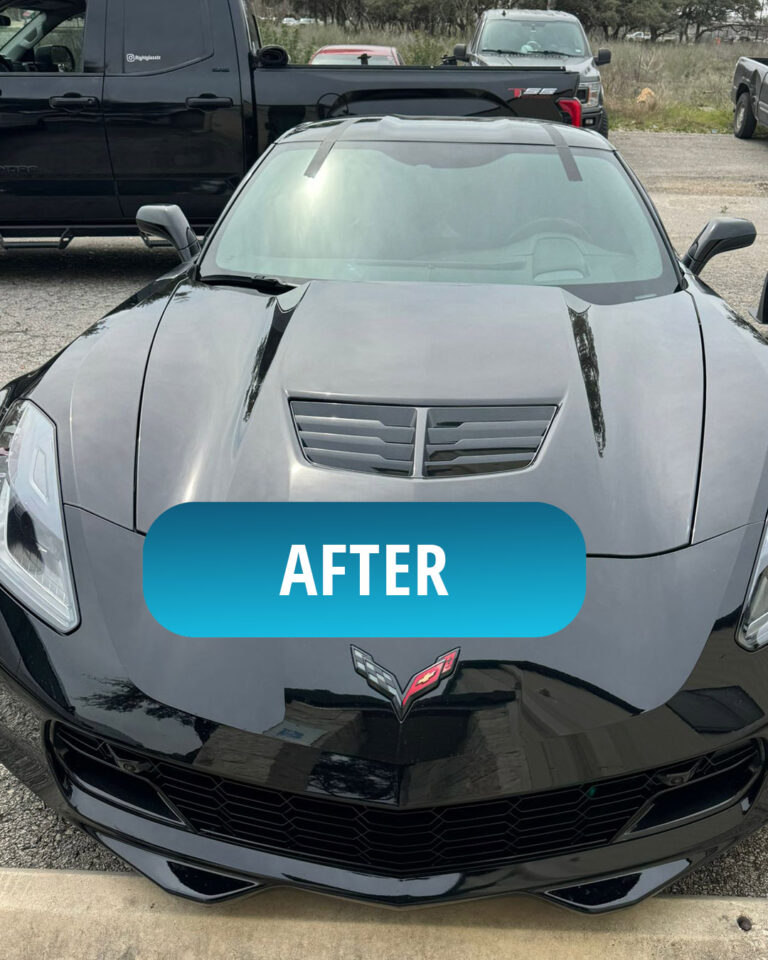 Windshield replacement luxury car. Corvette